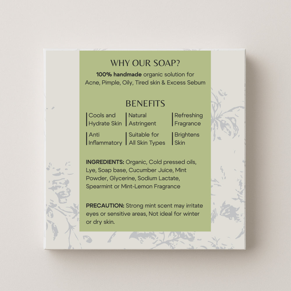 CUCUMBER MINT (Acne, Pimple, Oily, Tired skin & Excess Sebum)
